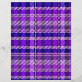 Purple Plaid Scrapbook Paper 2-Sided Page (正面)