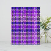 Purple Plaid Scrapbook Paper 2-Sided Page (スタンド正面)