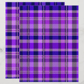 Purple Plaid Scrapbook Paper 2-Sided Page (正面/裏面)