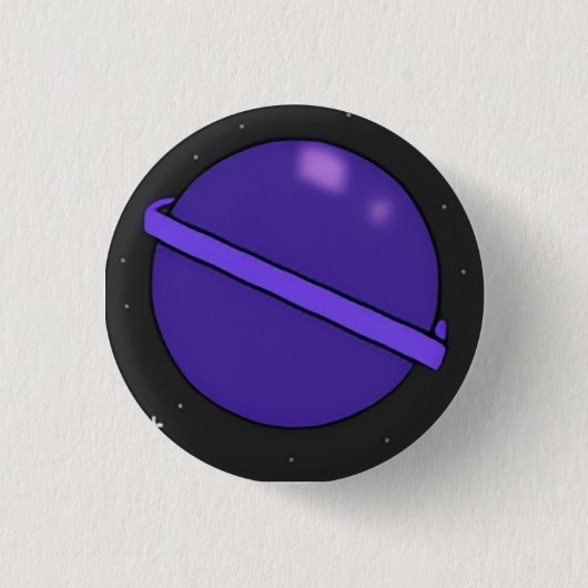 Purple Planet Badge 缶バッジ (正面)