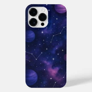 Purple Planet & Stars Phone Case – Cosmic Space iPhone 14 Pro Maxケース