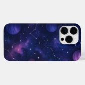 Purple Planet & Stars Phone Case – Cosmic Space iPhoneケース (裏面横)
