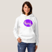 Purple Planet Womens Hoodie パーカ (正面フル)