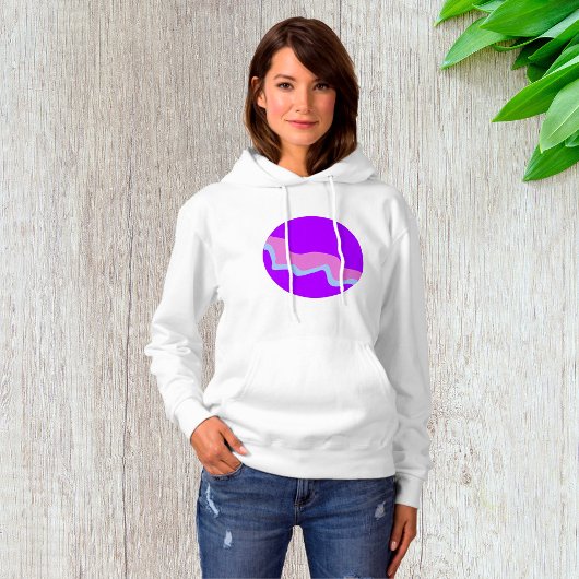Purple Planet Womens Hoodie パーカ