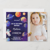 Purple Planets銀河系招待状と写真 招待状 (正面)