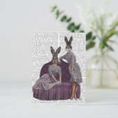 Purple.pngのウサギ ポストカード (スタンド正面)