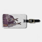 Purple.pngのウサギ ラゲッジタグ (正面横)