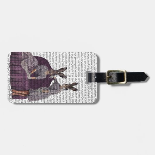 Purple.pngのウサギ ラゲッジタグ (正面横)