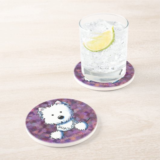 Purple Pocket Westie Coaster コースター (側面)