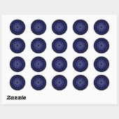 Purple Points Design Stickers ラウンドシール (シート)