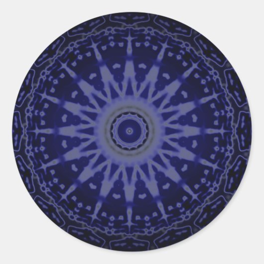 Purple Points Design Stickers ラウンドシール (正面)