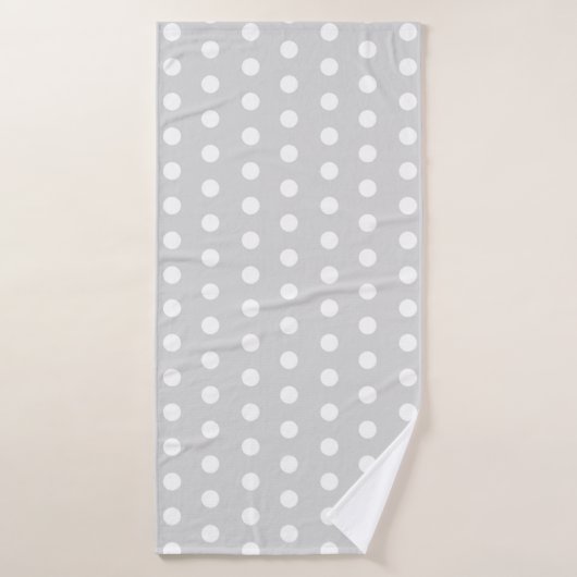 Purple Poka Dots バスタオル (バスタオル)