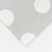 Purple Poka Dots フリースブランケット (角)