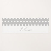 Purple Poka Dots ヨガマット (正面(横))