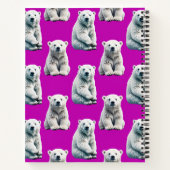 Purple Polar Bear Pattern Design  ノートブック (裏面)