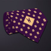 Purple Police Badge Pattern ネクタイ
