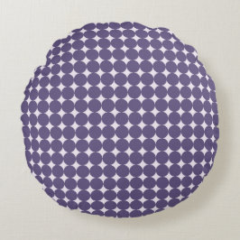 Purple Polka Dot Nursery Throw Pillow - Round ラウンドクッション
