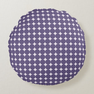 Purple Polka Dot Nursery Throw Pillow - Round ラウンドクッション