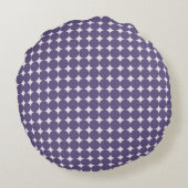 Purple Polka Dot Nursery Throw Pillow - Round ラウンドクッション (裏面)