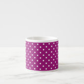 Purple Polka Dot Pattern エスプレッソカップ (正面)