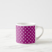 Purple Polka Dot Pattern エスプレッソカップ (右)