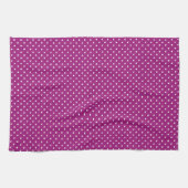 Purple Polka Dot Pattern キッチンタオル (横)