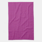 Purple Polka Dot Pattern キッチンタオル (縦)