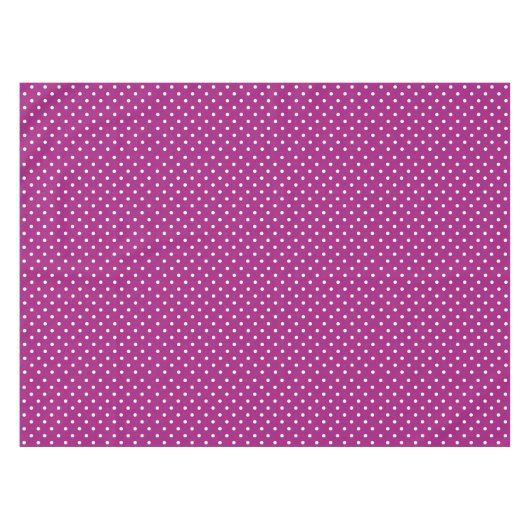 Purple Polka Dot Pattern テーブルクロス (正面(横))