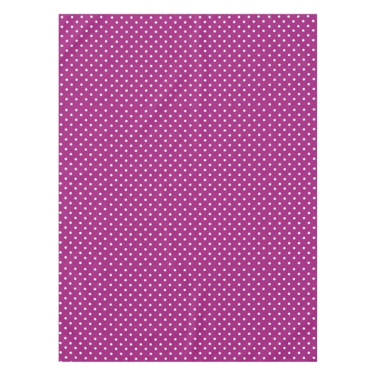 Purple Polka Dot Pattern テーブルクロス (正面)