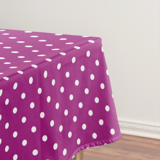 Purple Polka Dot Pattern テーブルクロス (インサイチュ)