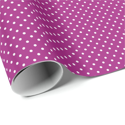 Purple Polka Dot Pattern ラッピングペーパー (ロールコーナー)