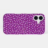 Purple Polka Dot Pattern Phone Case iPhone 16ケース (裏面横)