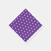 Purple Polka Dots  スタンダードカクテルナプキン (角)