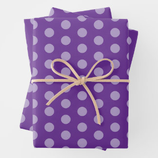 Purple Polka Dots  ラッピングペーパーシート