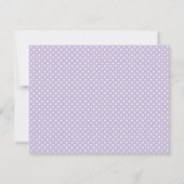 Purple Polka Dots & Wavy Frame Add Name ノートカード (裏面)