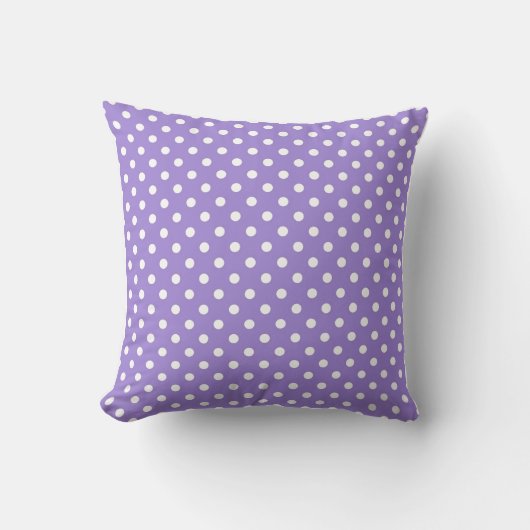 Purple Polkadot,Modern,Throw Pillow クッション (正面)