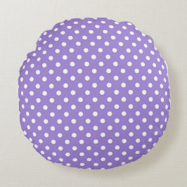 Purple Polkadot,Modern,Throw Pillow ラウンドクッション