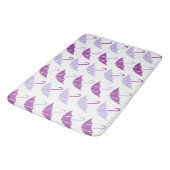 Purple Pop Art Umbrella Pattern バスマット (アングル)