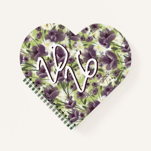 Purple Poppies "Mellow Garden" Notebook ノートブック (正面)