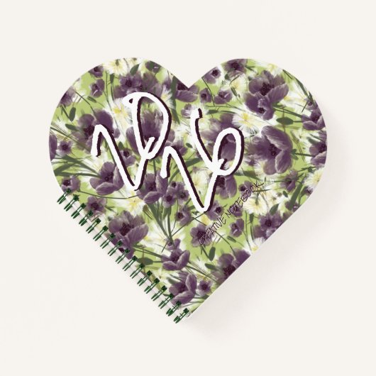 Purple Poppies "Mellow Garden" Notebook ノートブック (正面)