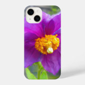 Purple poppy phone cover iPhoneケース (裏面)