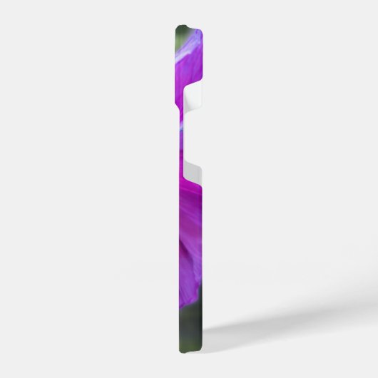 Purple poppy phone cover iPhoneケース (左側面)