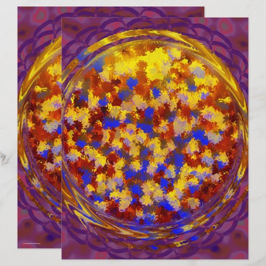 Purple Potpourri Scrapbook Paper 2-Sided Page (正面/裏面)