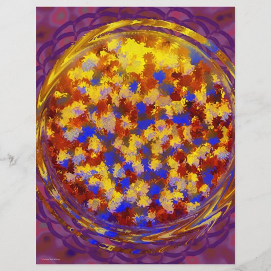 Purple Potpourri Scrapbook Paper 2-Sided Page (裏面)