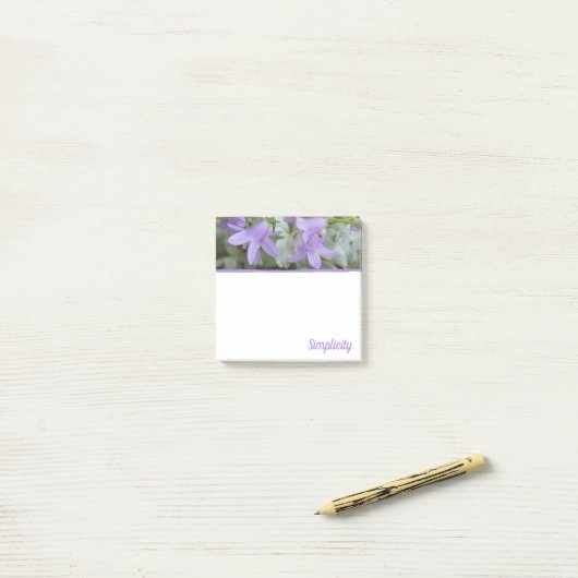 Purple Prairie Floral Post-It Notes ポストイット (デスク上)