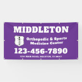 Purple Promotional 4 x 8 Business Banner with Logo 横断幕 (横)