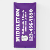 Purple Promotional 4 x 8 Business Banner with Logo 横断幕 (縦)