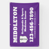 Purple Promotional Business Banner with Logo 横断幕 (縦)