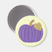 Purple Pumpkin Gold Leaf Magnets マグネット (正面/裏面)