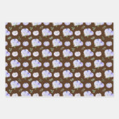 Purple Pumpkins Floral ラッピングペーパーシート (正面3)